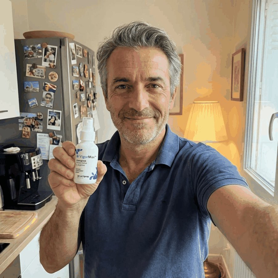 Nicolas segurando VigorMax